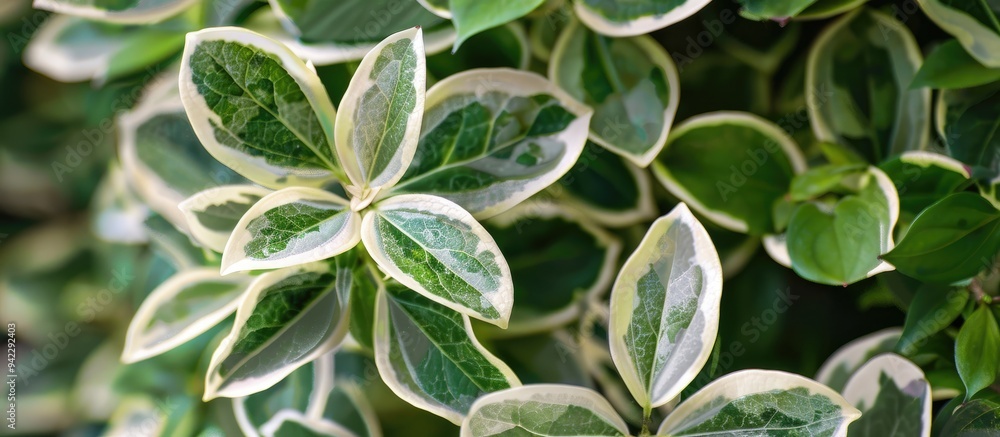 Variagated Green And White Shrub Variagated Green And White Shrub