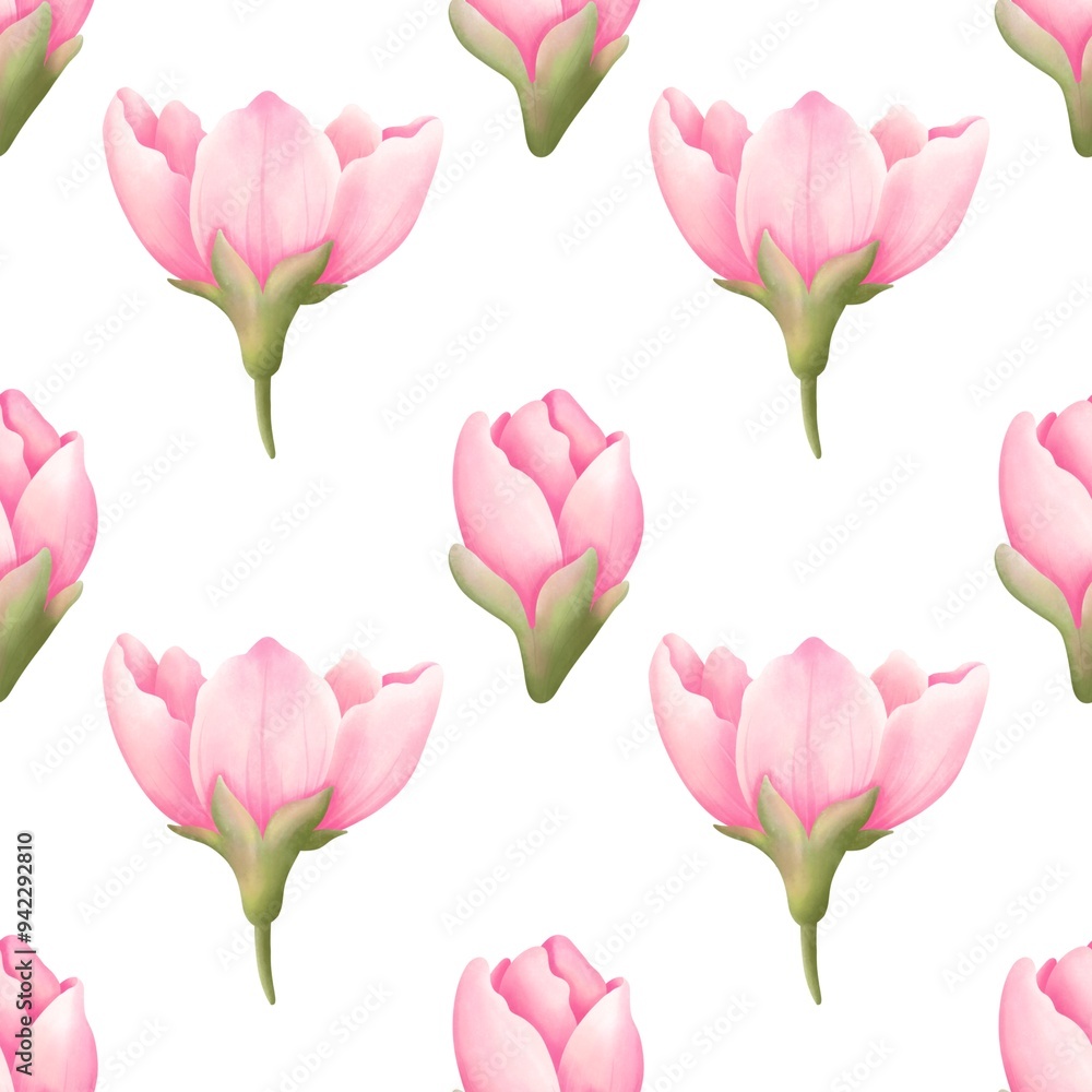 Watercolor seamless pattern with Sakura illustration. Flower digital paper isolated on white background.Digital paper,wallpaper,scrapbook. Watercolor seamless pattern with Sakura illustration. Flower digital paper isolated on white background.Digital paper,wallpaper,scrapbook.