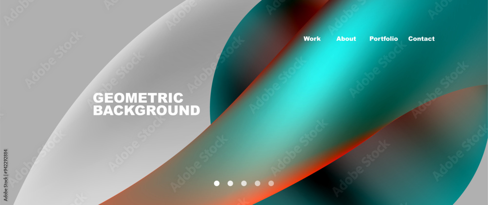 Web page design with geometric elements - circle and wave. Techno art concept. Vector Illustration For Wallpaper, Banner, Background, Card, Book Illustration, landing page Web page design with geometric elements - circle and wave. Techno art concept. Vector Illustration For Wallpaper, Banner, Background, Card, Book Illustration, landing page