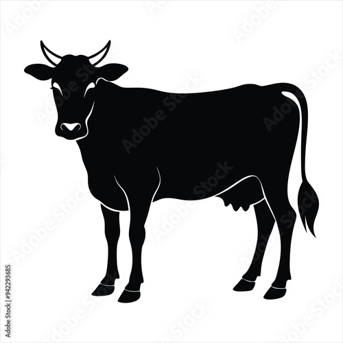 cow silhouette vector