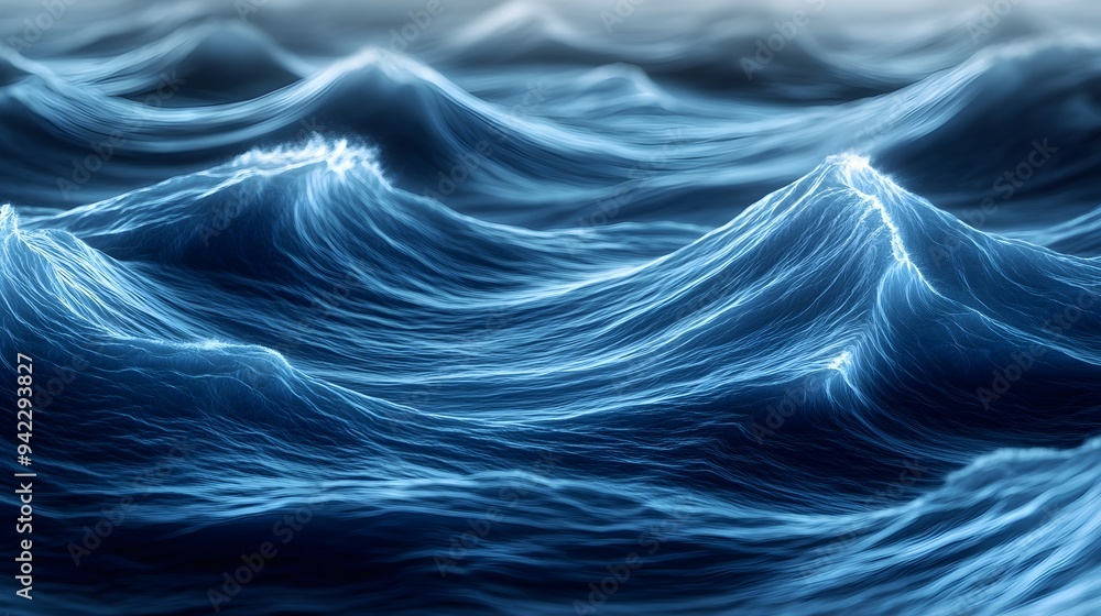 Abstract Blue Ocean Waves Texture Background Abstract Blue Ocean Waves Texture Background