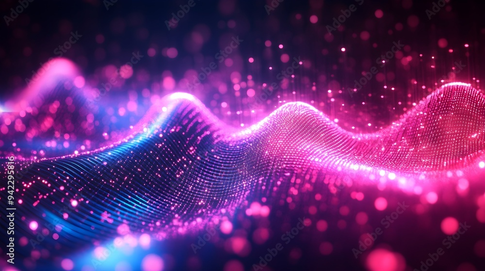 Abstract Pink and Blue Glowing Wave Background Abstract Pink and Blue Glowing Wave Background