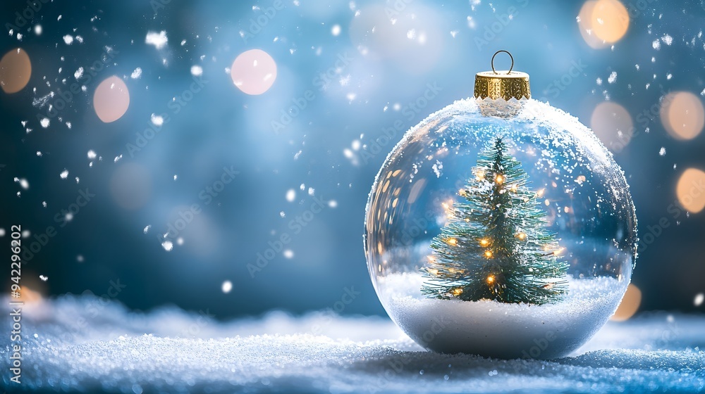 Beautiful glass ball with Christmas tree and gift on blurred background, space for text. Bokeh effect
Beautiful glass ball with Christmas tree and gift on blurred background, space for text. Bokeh effect