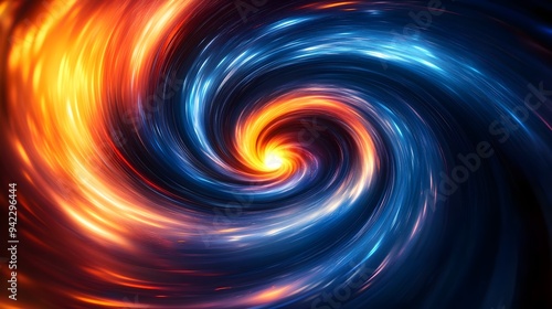 Abstract Swirling Light Background, Red Blue Glow