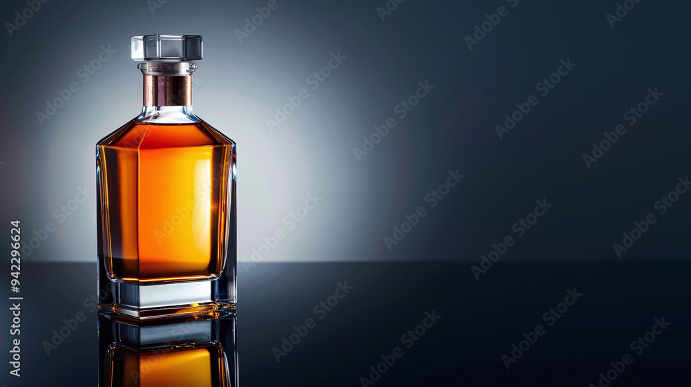 a premium sleek rum bottle on a dark background, professional product photography, no label a premium sleek rum bottle on a dark background, professional product photography, no label