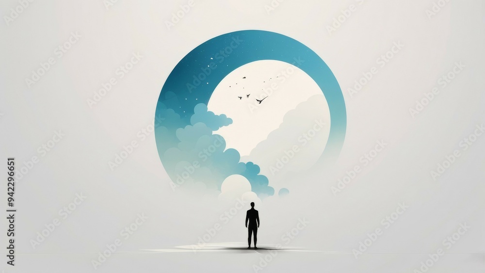 silhouette of a person in the moon silhouette of a person in the moon