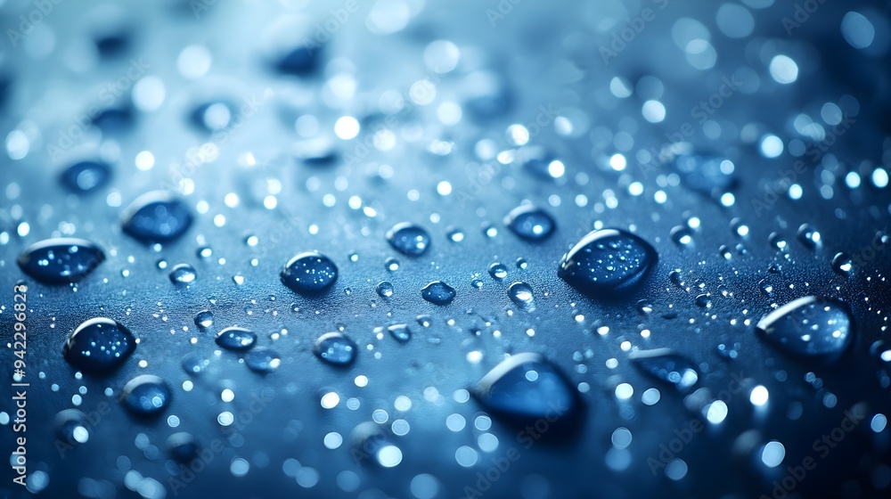 Blue Water Drops Macro Photography Background Blue Water Drops Macro Photography Background