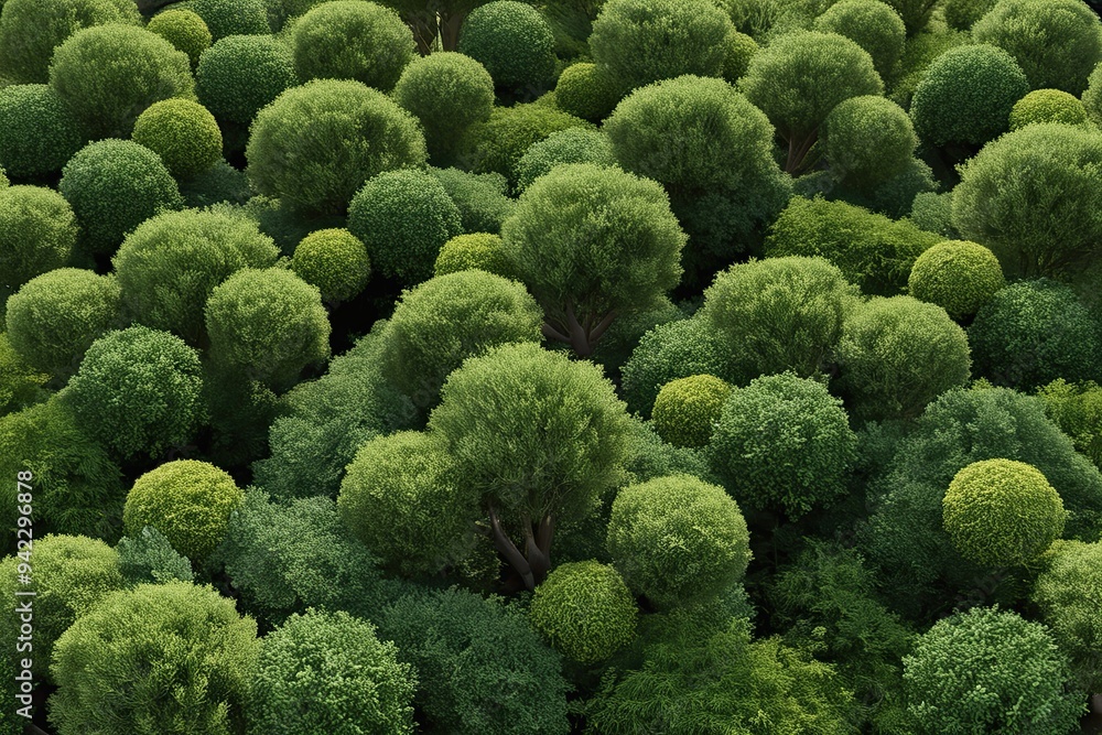 3D Model of Dense Buxus Sempervirens Shrubs Showcasing Natural Themes and Organic Patterns 3D Model of Dense Buxus Sempervirens Shrubs Showcasing Natural Themes and Organic Patterns