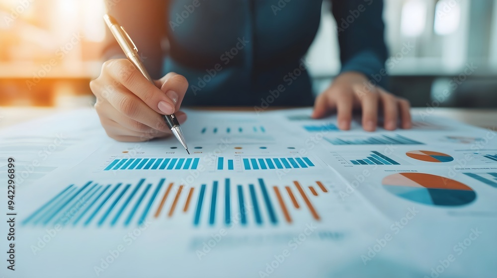 Business Analyst Analyzing Charts and Graphs Business Analyst Analyzing Charts and Graphs
