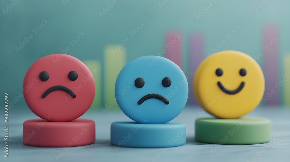 Customer Feedback Emojis - Sad, Neutral, Happy Customer Feedback Emojis - Sad, Neutral, Happy