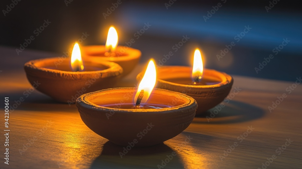 Diwali festival of lights tradition Diya oil lamps background