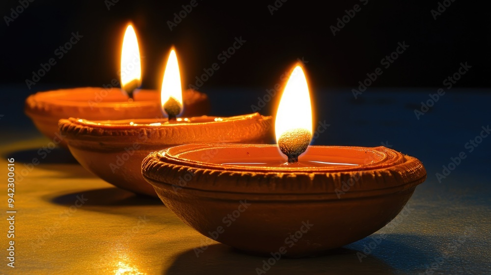 Diwali festival of lights tradition Diya oil lamps background