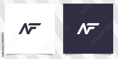 letter nf fn logo design vector