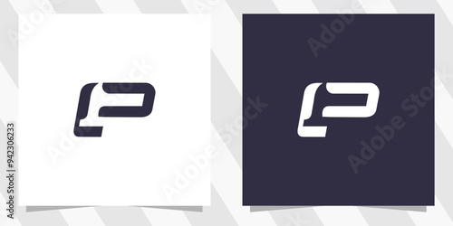 letter p with hammer logo design vector
