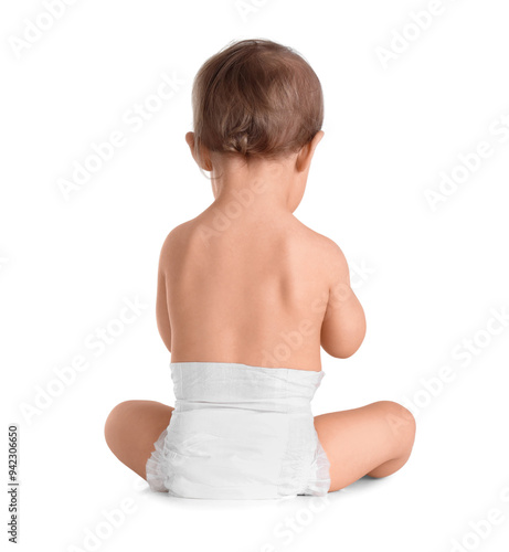 Cute baby on white backgrou...