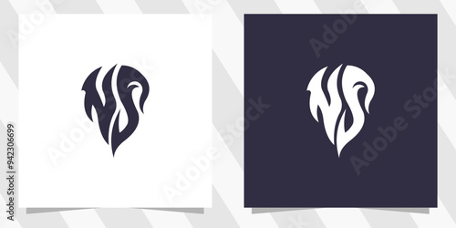 letter vs sv logo design vector