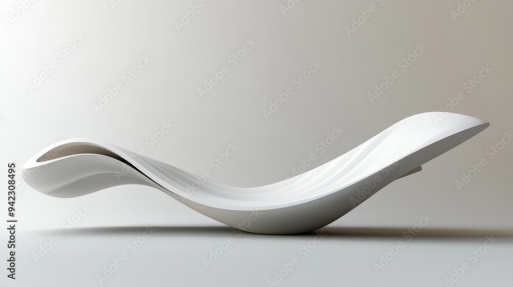Abstract White Curved Shape Design Concept Abstract White Curved Shape Design Concept