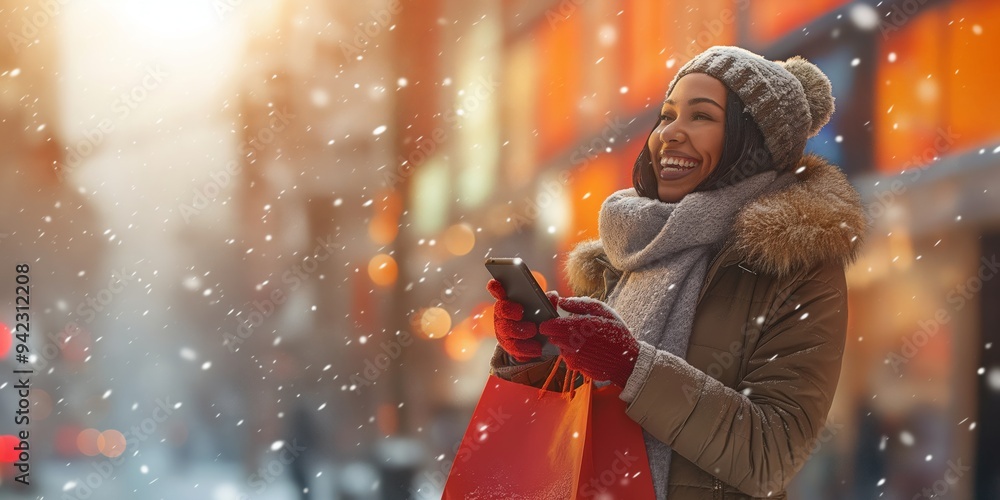 Winter shopping in a snowcovered city is a joyous experience with festive markets and a cheerful coldseason atmosphere. The outdoor market and spirited ambiance offer excitement and enjoyment Winter shopping in a snowcovered city is a joyous experience with festive markets and a cheerful coldseason atmosphere. The outdoor market and spirited ambiance offer excitement and enjoyment