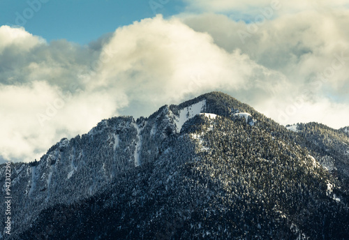 Freshly fallen snow on the mountains