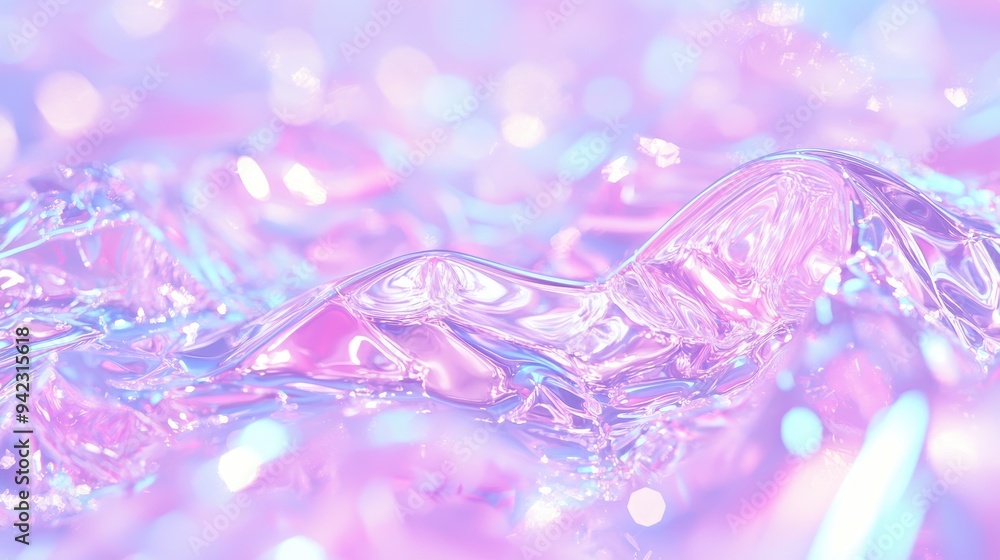 Abstract Iridescent Background with Bokeh Lights Abstract Iridescent Background with Bokeh Lights