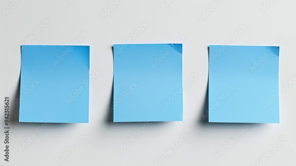 blue note paper on white background generative ai blue note paper on white background generative ai
