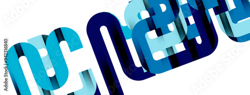 Lines, abstract letter style design background. Geometric vector Illustration For Wallpaper, Banner, Background, Card, Book Illustration, landing page