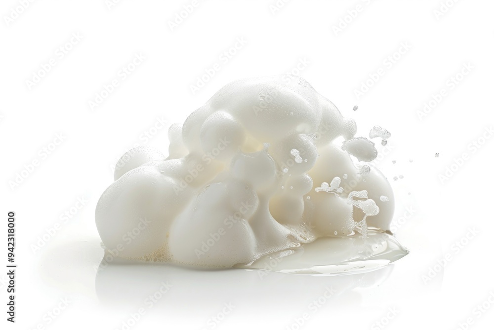 Melted white eggs on a white surface Melted white eggs on a white surface