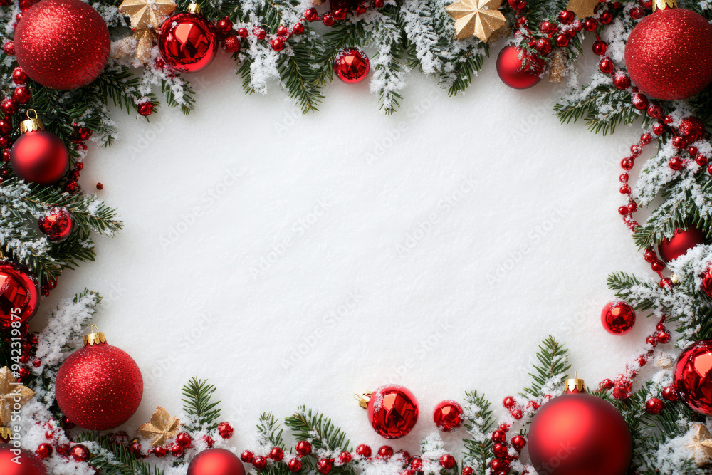 Festive Christmas New Year border. Xmas background and frame composition. Christmas banner and web poster Festive Christmas New Year border. Xmas background and frame composition. Christmas banner and web poster