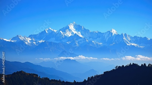Wallpaper Mural Majestic mountains under clear skies Torontodigital.ca