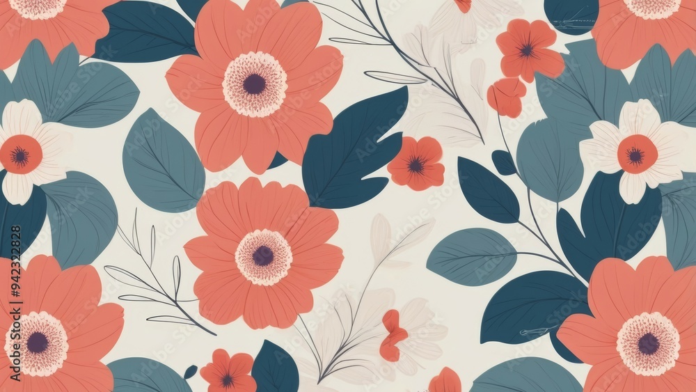 seamless pattern with flowers seamless pattern with flowers