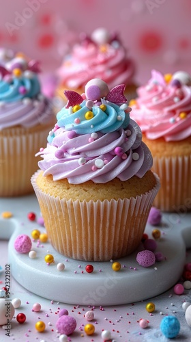 Colorful Cupcakes with Sprinkles