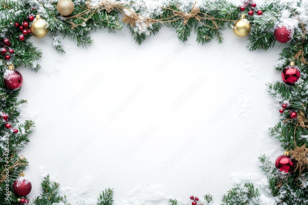 Festive Christmas New Year border. Xmas background and frame composition. Christmas banner and web poster Festive Christmas New Year border. Xmas background and frame composition. Christmas banner and web poster