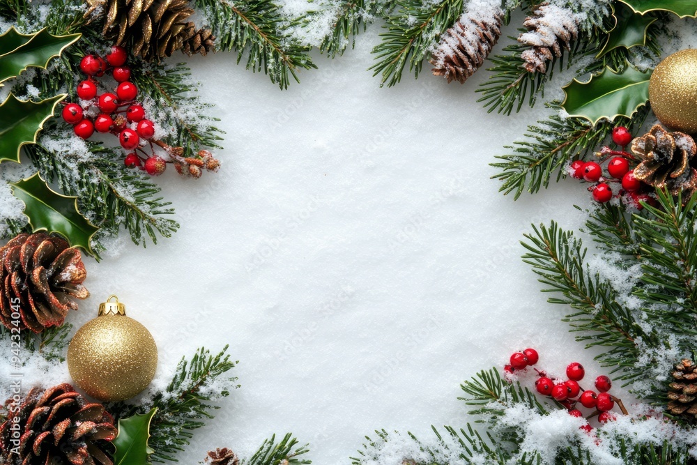 Festive Christmas New Year border. Xmas background and frame composition. Christmas banner and web poster Festive Christmas New Year border. Xmas background and frame composition. Christmas banner and web poster