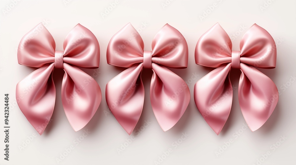 pink satin ribbon bow collection isolated on a transparent background pink satin ribbon bow collection isolated on a transparent background