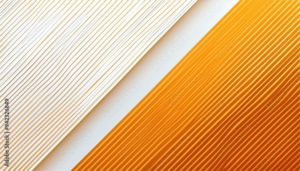 Obraz premium White and orange vector background with diagonal lines 