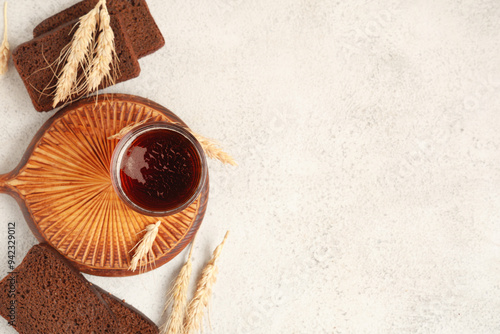 Traditional kvass drink wit...