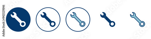 wrench icon vector isolated on white background. Wrench vector icon. Spanner symbol