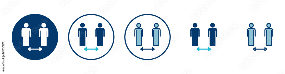 Social distancing icon vector isolated on white background. Keep distance sign. Coronavirus. Social Distancing and Self Quarantine. Social distancing icon vector isolated on white background. Keep distance sign. Coronavirus. Social Distancing and Self Quarantine.