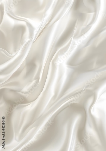 Luxurious white silk fabric texture background with soft folds and flowing drape, ideal for elegant designs, fashion projects, and premium branding visuals.