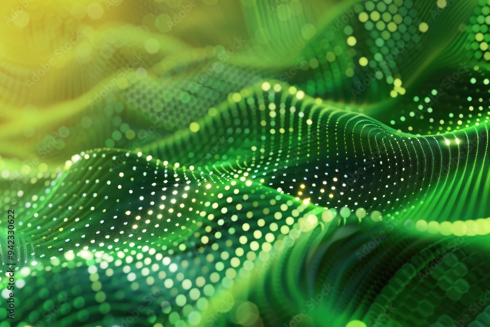 A close-up shot of a green background with tiny dots, great for use in design and art projects A close-up shot of a green background with tiny dots, great for use in design and art projects
