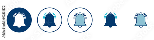 Bell Icon vector isolated on white background. Notification symbol. Bell vector icon