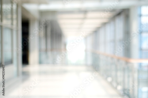 Blurred background : blur office with bokeh light background, banner, business concept