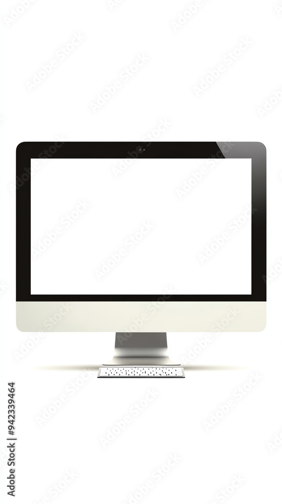 High-quality image of a modern desktop computer with a blank screen, ideal for various digital and creative projects or presentations. High-quality image of a modern desktop computer with a blank screen, ideal for various digital and creative projects or presentations.