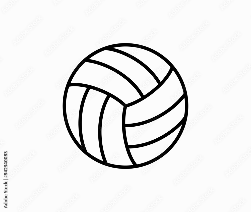 Volleyball icon vector on white background Volleyball icon vector on white background