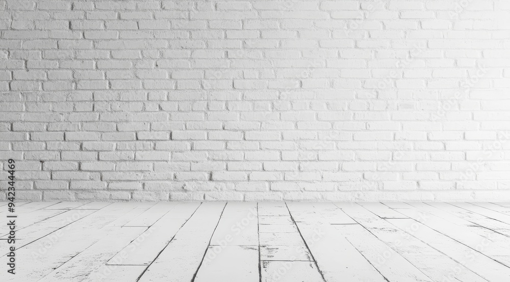 Fototapeta premium A clean and pristine white brick wall acts as an incredibly versatile background, making it ideal for minimalist designs, photography sessions, and various artistic projects where simplicity is key