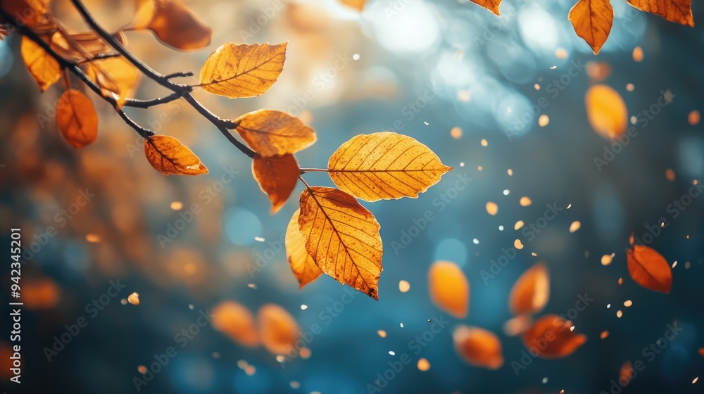 A close-up of leaves fluttering in the wind on a tree branch, providing a sense of movement and life with ample room for messaging. A close-up of leaves fluttering in the wind on a tree branch, providing a sense of movement and life with ample room for messaging.