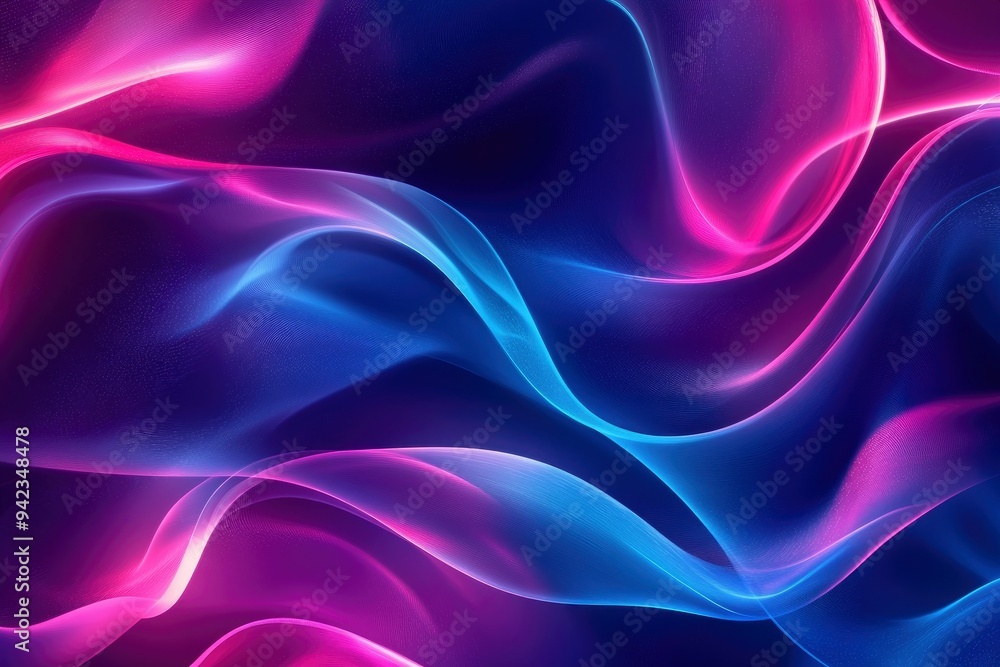 Abstract flowing neon wave background , ai Abstract flowing neon wave background , ai