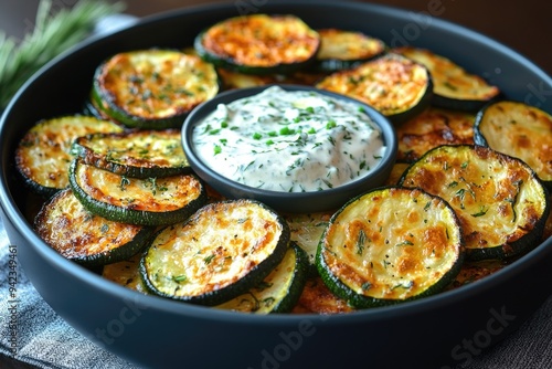 Crispy Fried Zucchini Chips with Creamy Tzatziki Sauce: A Perfect Greek-Inspired Snack or Appetize