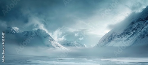 Wallpaper Mural Winter Landscape With Mountains Snow And Sky Torontodigital.ca