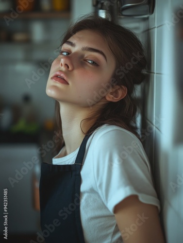 Free Download Emotive Portrait of a Woman in an Apron - GFXLoad